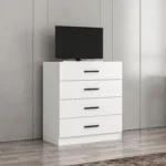 شوفنير 4 أدراج موديل Kale باللون الأبيض
