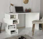 طاولة دراسة باللون الأبيض موديل Jenga