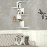 رف حائط زاوية باللون الأبيض موديل Caniko - الصورة 3